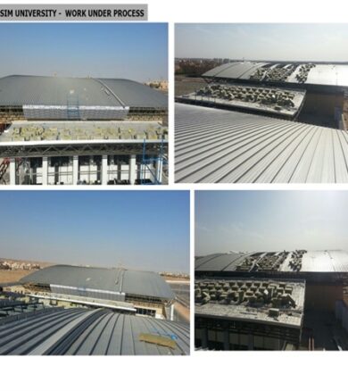Ceiling installation of gyms (Qassim University)
